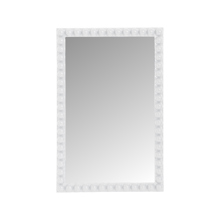 Varsha Rectangle  Glossy White Mirror