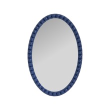 Varsha Oval Glossy Navy Mirror