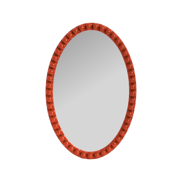 Vinyl Wall Covering Mirrors Mirrors Varsha Oval Glossy Red Mirror