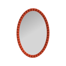 Varsha Oval Glossy Red Mirror