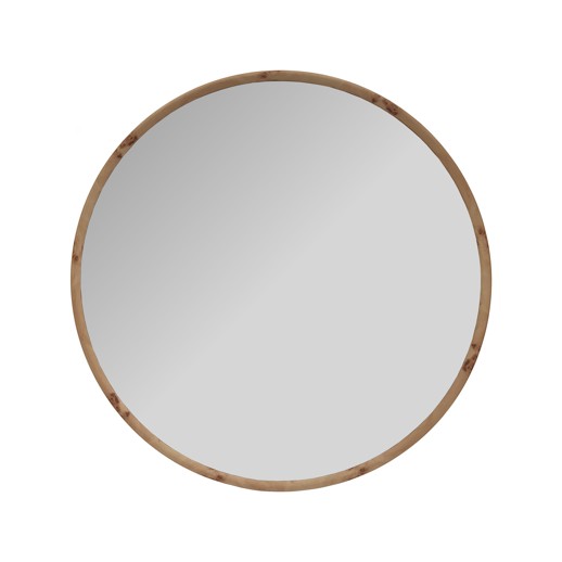  Mirrors Mirrors Burled Round Mirror