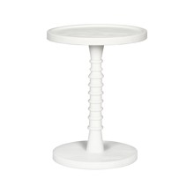Threaded Drink Table White