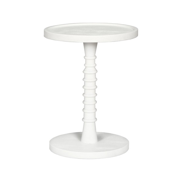 Vinyl Wall Covering Accent Furniture Accent Furniture Threaded Drink Table White