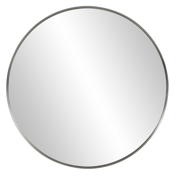 Vinyl Wall Covering Mirrors Mirrors Steele Silver Round Mirror