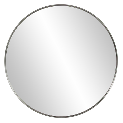  Mirrors Mirrors Steele Silver Round Mirror