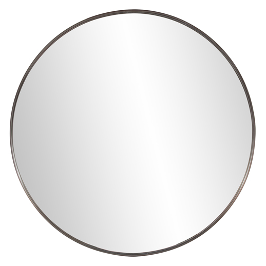  Mirrors Mirrors Steele Brass Round Mirror