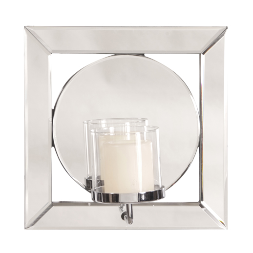  Contemporary Contemporary Lula Mirror with Candle Holder