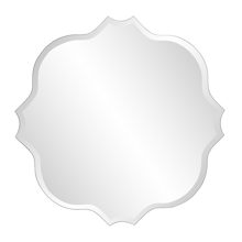 Scalloped Frameless Mirror