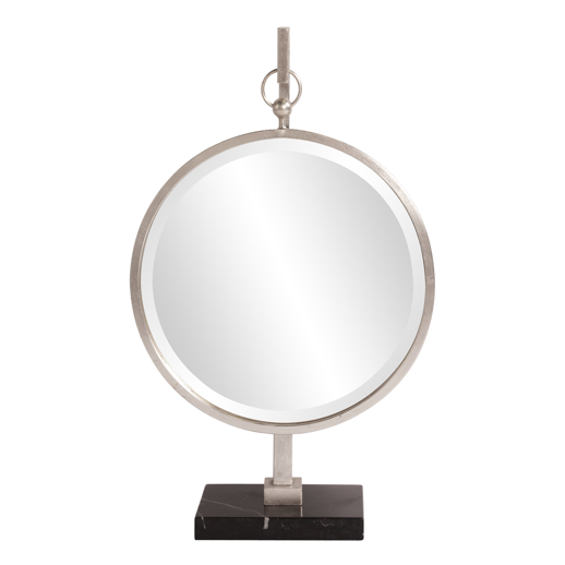  Contemporary Contemporary Medallion Silver Mirror