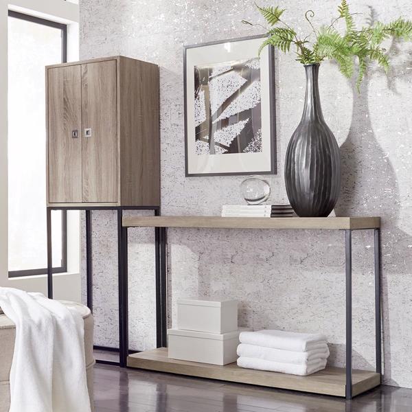 Vinyl Wall Covering Accent Furniture Accent Furniture Wood & Metal Console Table