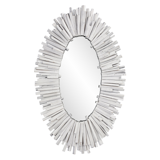  Coastal & Farmhouse Coastal & Farmhouse Durango White Oval Mirror