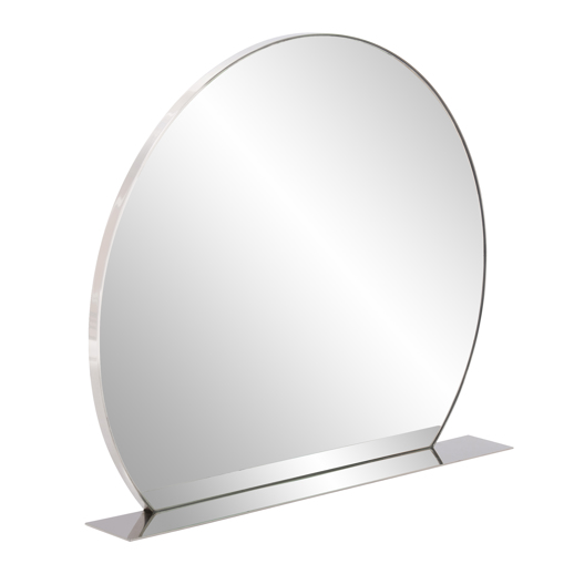  Contemporary Contemporary Marion Round Mirror with Shelf