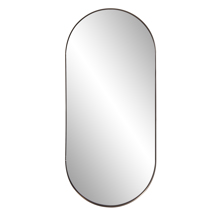 Capsule Mirror in Brushed Brass