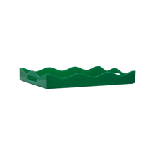 Spangle Scalloped Tray Green