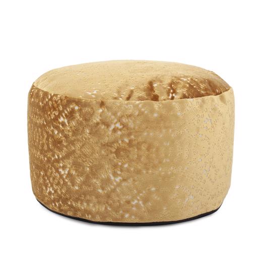  Textiles Textiles Round Foot Pouf Pisani Gold