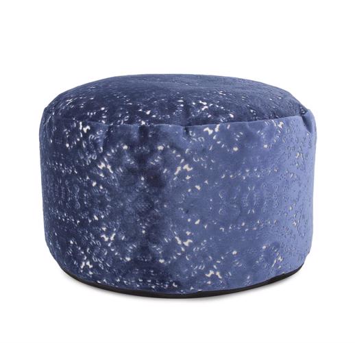  Textiles Textiles Round Foot Pouf Pisani Sapphire