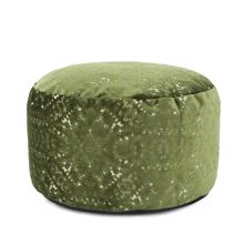 Round Foot Pouf Pisani Emerald
