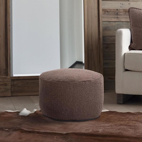 Vinyl Wall Covering Textiles Textiles Foot Pouf Barbet Chocolate