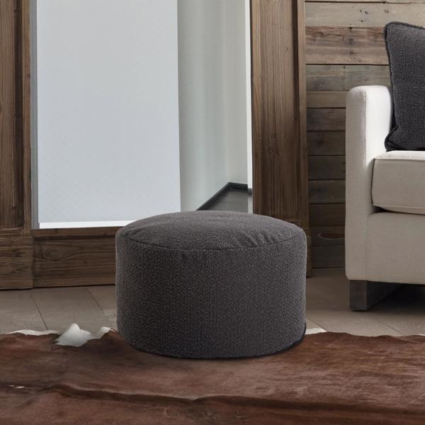 Vinyl Wall Covering Textiles Textiles Foot Pouf Barbet Charcoal