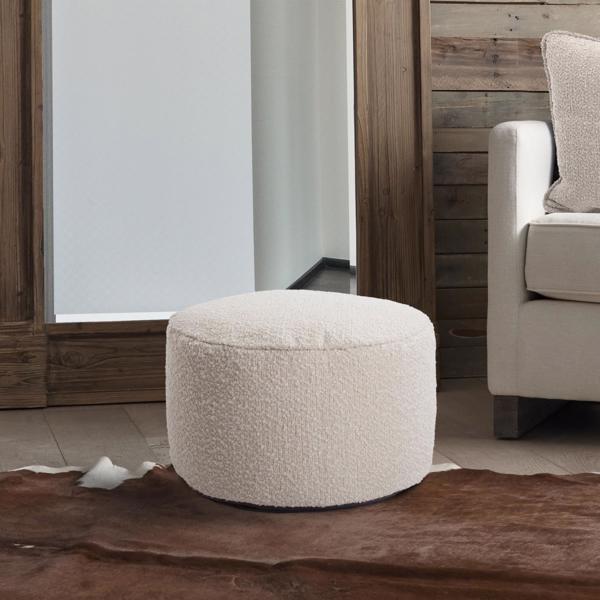 Vinyl Wall Covering Textiles Textiles Foot Pouf Barbet Natural