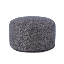 Round Foot Pouf Lynx Indigo
