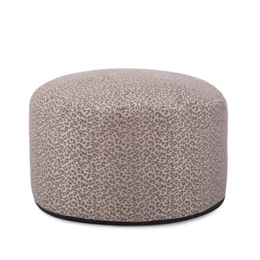  Textiles Textiles Round Foot Pouf Lynx Taupe