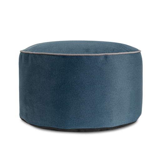  Textiles Textiles Qivuit Blue Foot Pouf