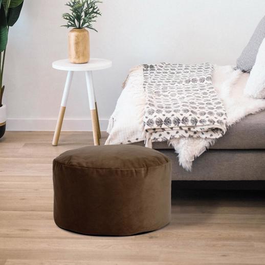  Textiles Textiles Foot Pouf Bella Chocolate