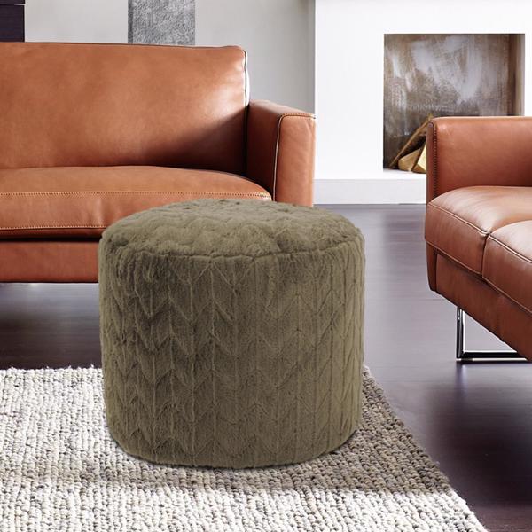 Vinyl Wall Covering Textiles Textiles Tall Pouf Angora Moss