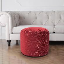 Round Tall Pouf Pisani Ruby