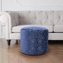 Round Tall Pouf Pisani Sapphire