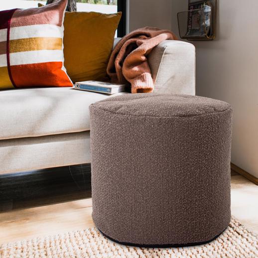  Textiles Textiles Tall Pouf Barbet Chocolate