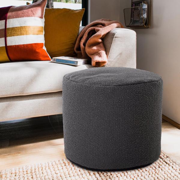 Vinyl Wall Covering Textiles Textiles Tall Pouf Barbet Charcoal