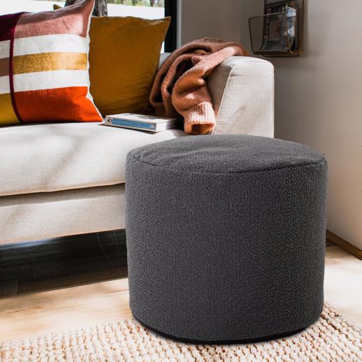  Textiles Textiles Tall Pouf Barbet Charcoal