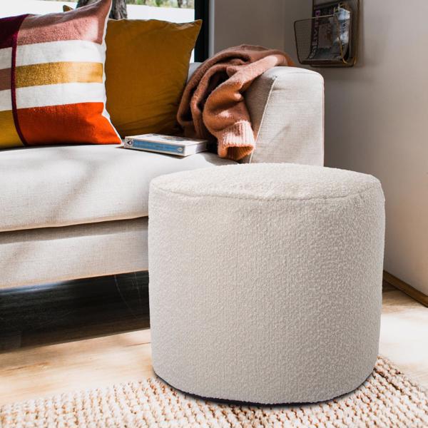 Vinyl Wall Covering Textiles Textiles Tall  Pouf Barbet Natural