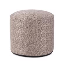 Round Tall Pouf Lynx Taupe