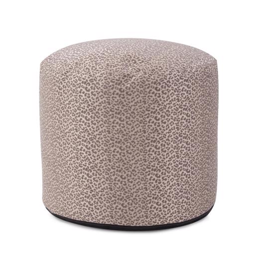  Textiles Textiles Round Tall Pouf Lynx Taupe