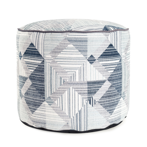  Textiles Textiles Prisma Navy Tall Pouf