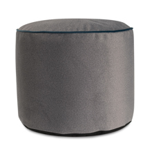 Qivuit Gray Tall Pouf