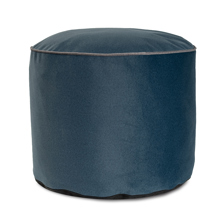 Qivuit Blue Tall Pouf