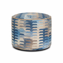 Navajo Navy Tall Pouf