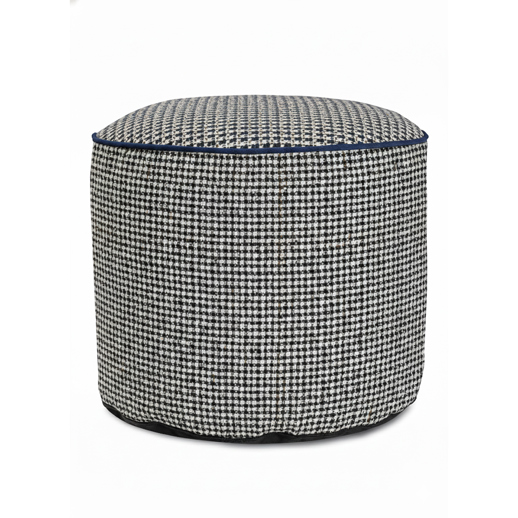  Textiles Textiles Furley Navy Tall Pouf