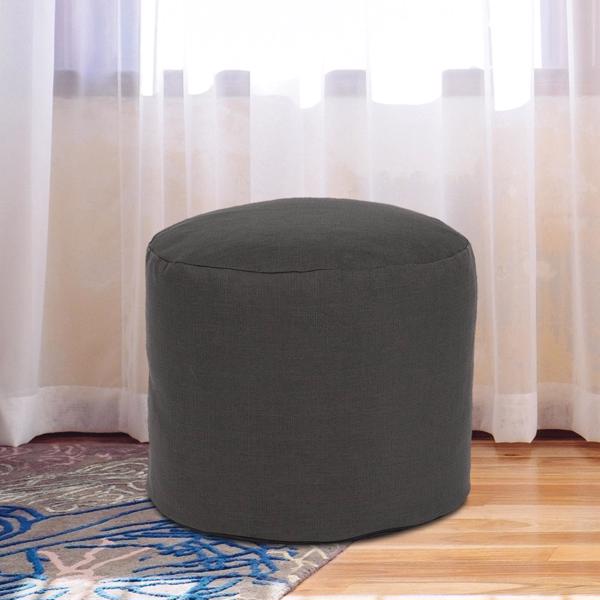 Vinyl Wall Covering Textiles Textiles Tall Pouf Sterling Charcoal