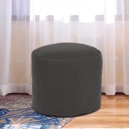  Textiles Textiles Tall Pouf Sterling Charcoal
