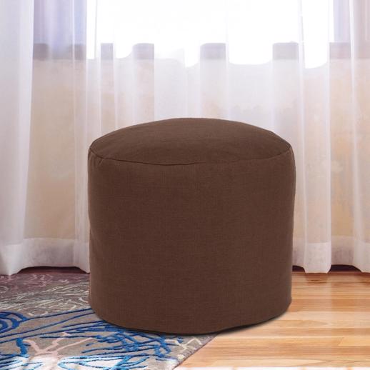  Textiles Textiles Tall Pouf Sterling Chocolate
