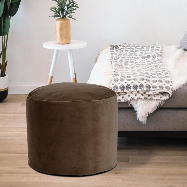 Vinyl Wall Covering Textiles Textiles Tall Pouf Bella Chocolate