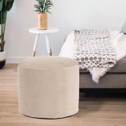  Textiles Textiles Tall Pouf Bella Sand