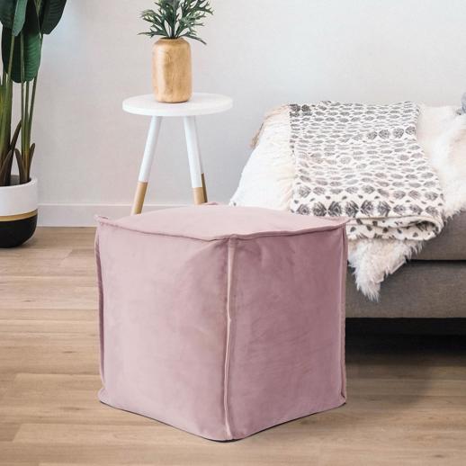  Textiles Textiles Square Pouf Bella Rose