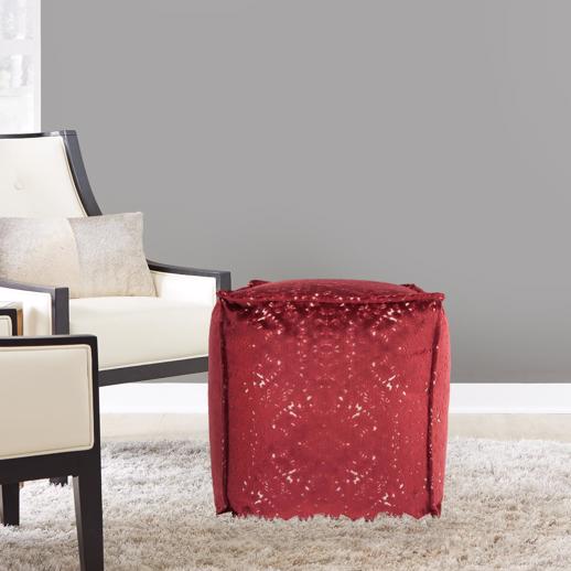  Textiles Textiles Square Pouf Pisani Ruby