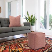 Square Pouf Panama Rose